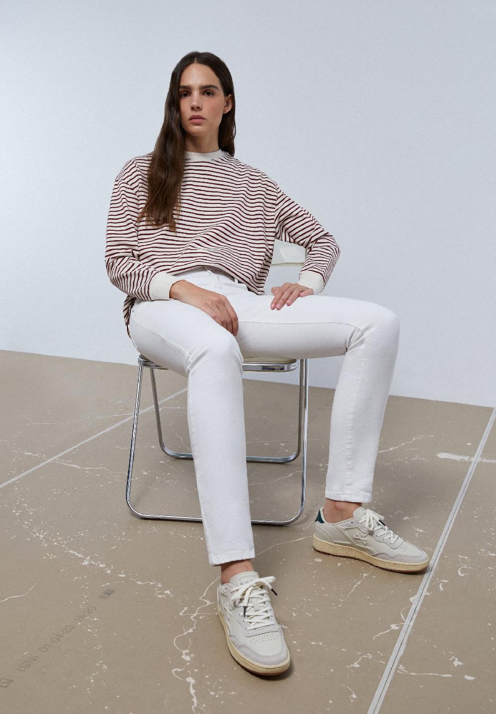 Scalpers SKINNY JEANS WITH BUTTONS WHITE