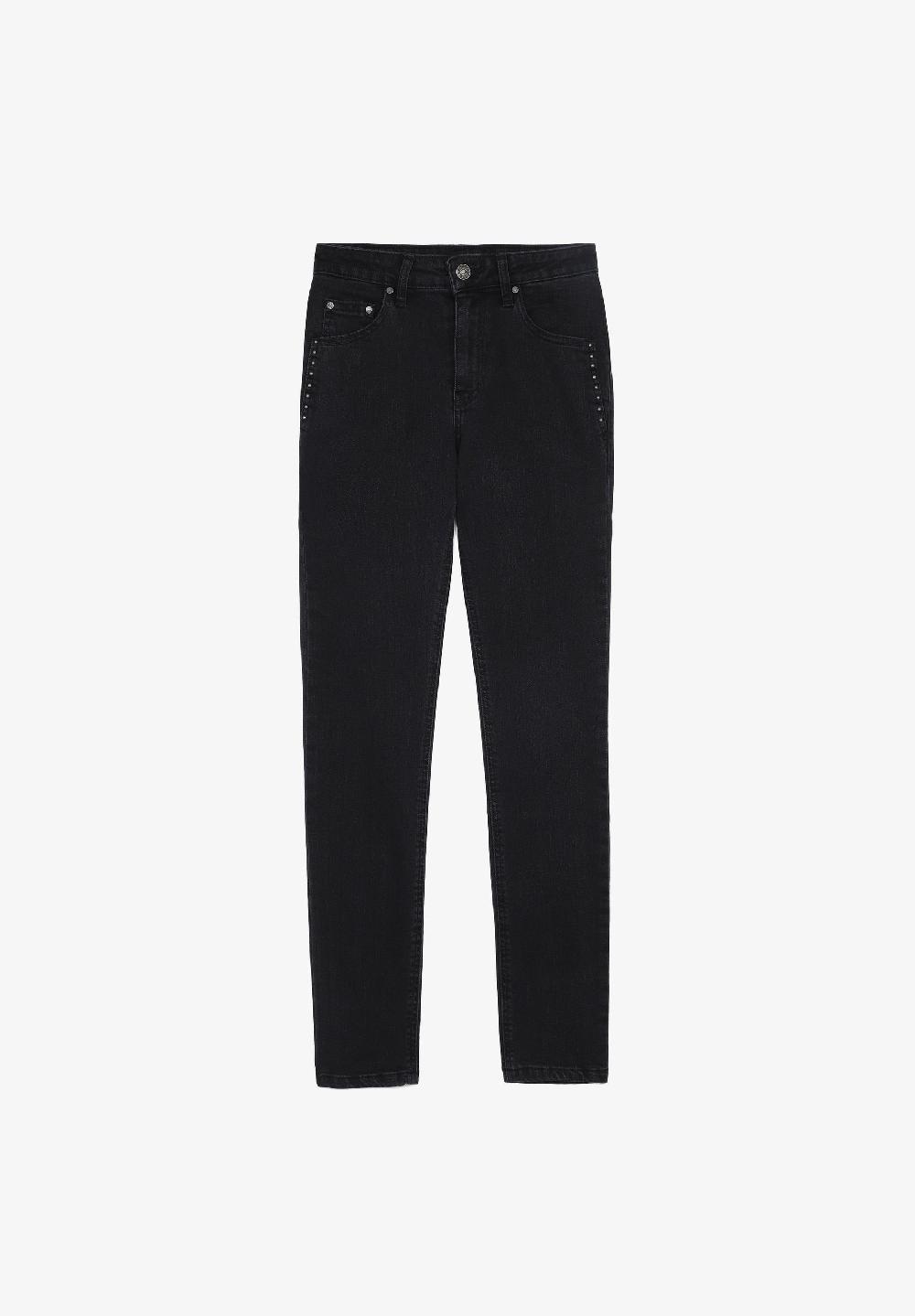 Scalpers SKINNY JEANS WITH STUDS BLACK