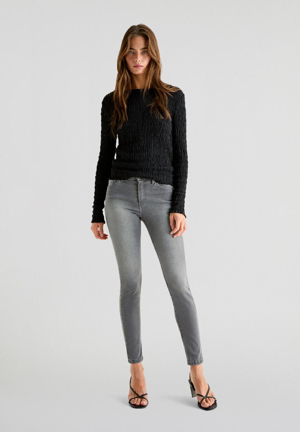 Scalpers SKINNY JEANS WITH STUDS GREY