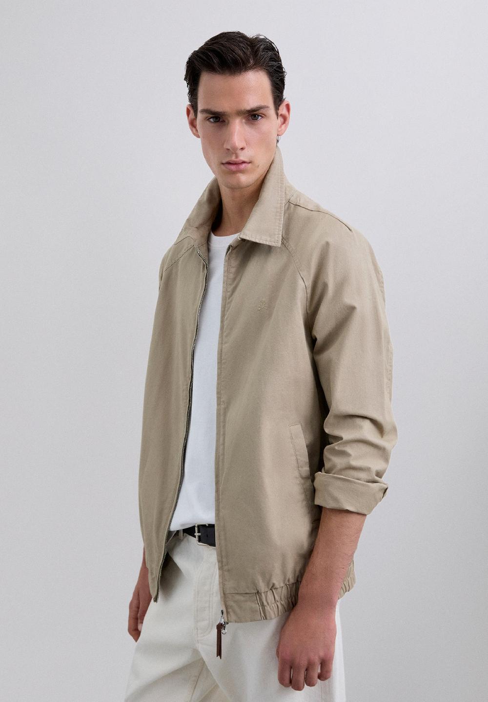 Scalpers SKULL BOMBER JACKET TAUPE