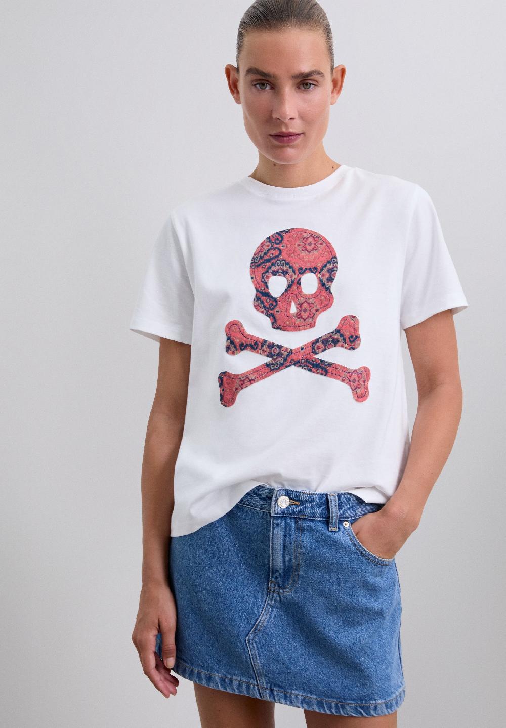 Scalpers SKULL PRINT T-SHIRT WHITE