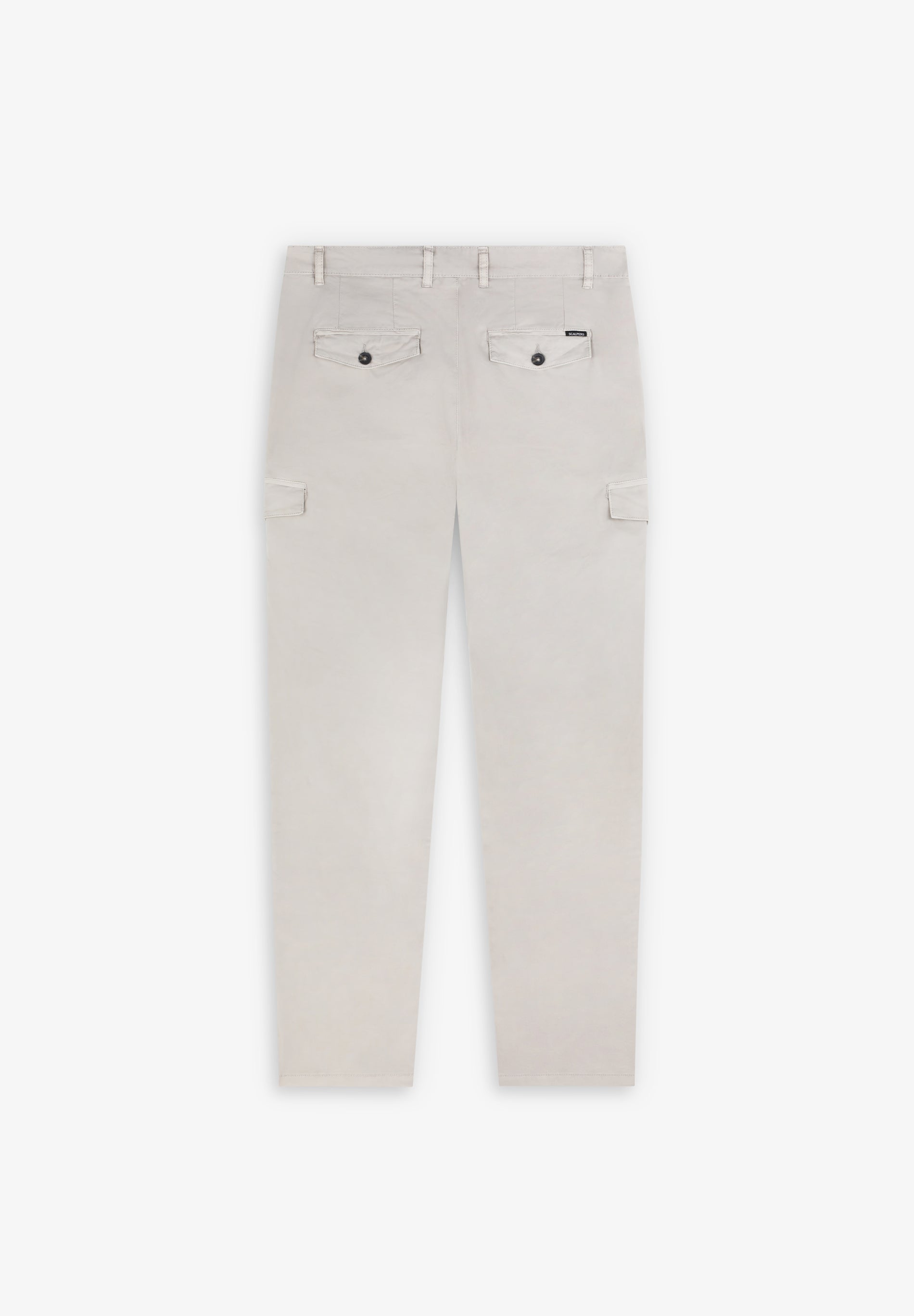Scalpers SLIM FIT CARGO TROUSERS BEIGE