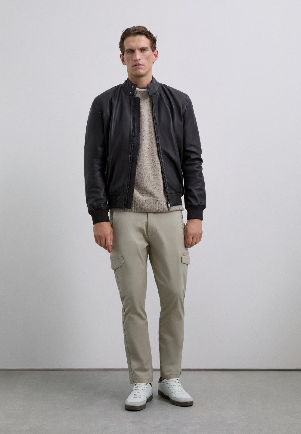 scalpers SLIM FIT CARGO TROUSERS BEIGE