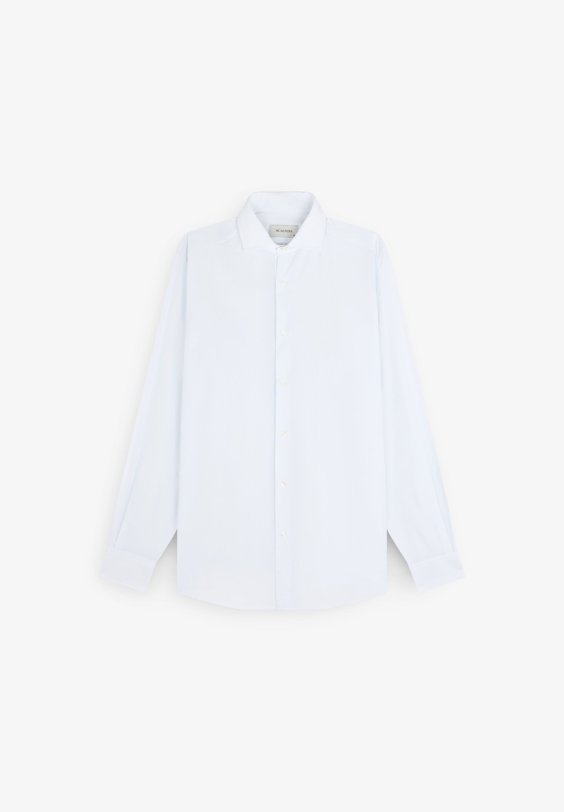 Scalpers SLIM FIT SMART SHIRT LIGHT BLUE STRIPES