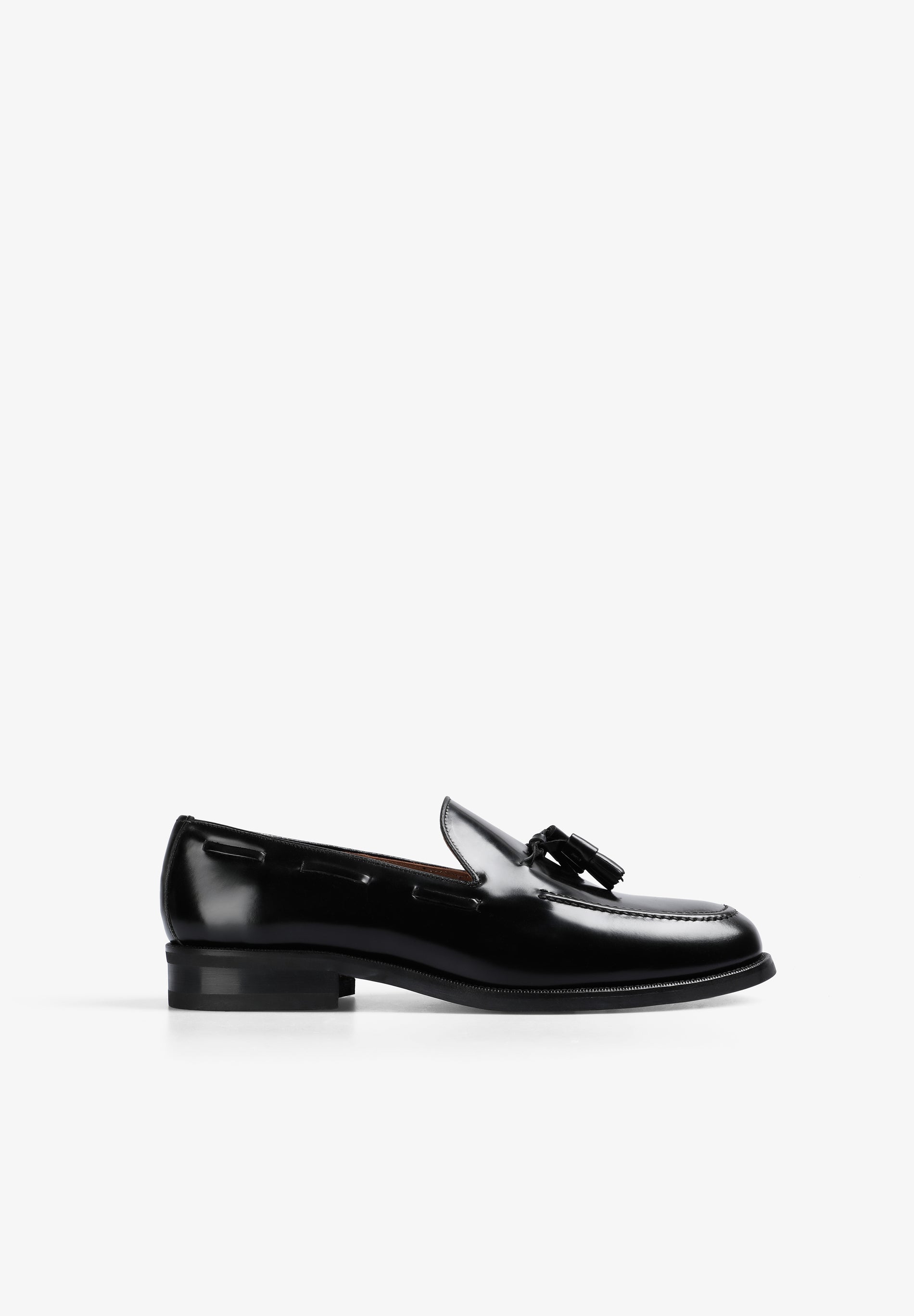 Scalpers SMART LEATHER LOAFERS WITH TASSELS BLACK
