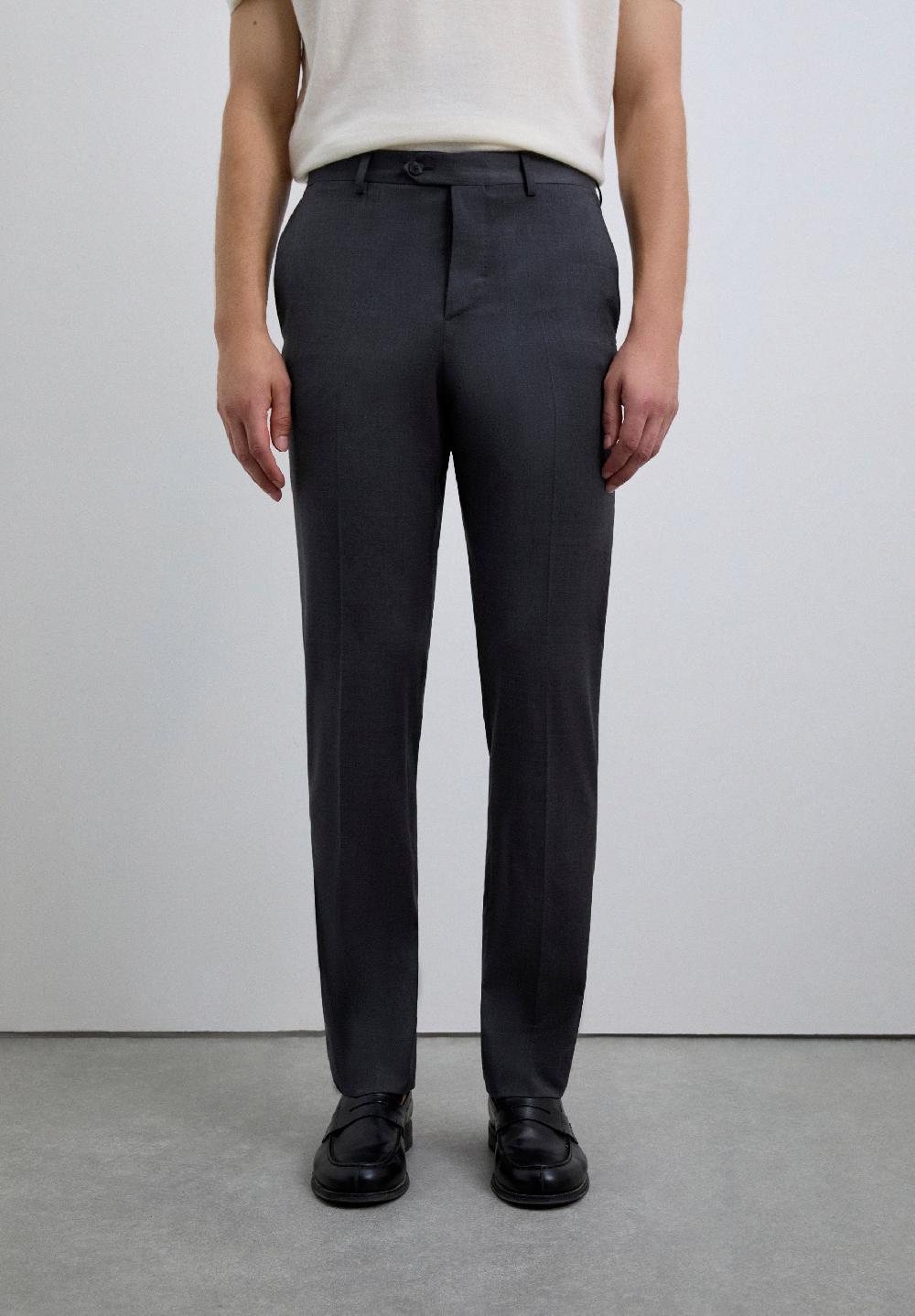 Scalpers SMART TROUSERS WITH DARTS GREY