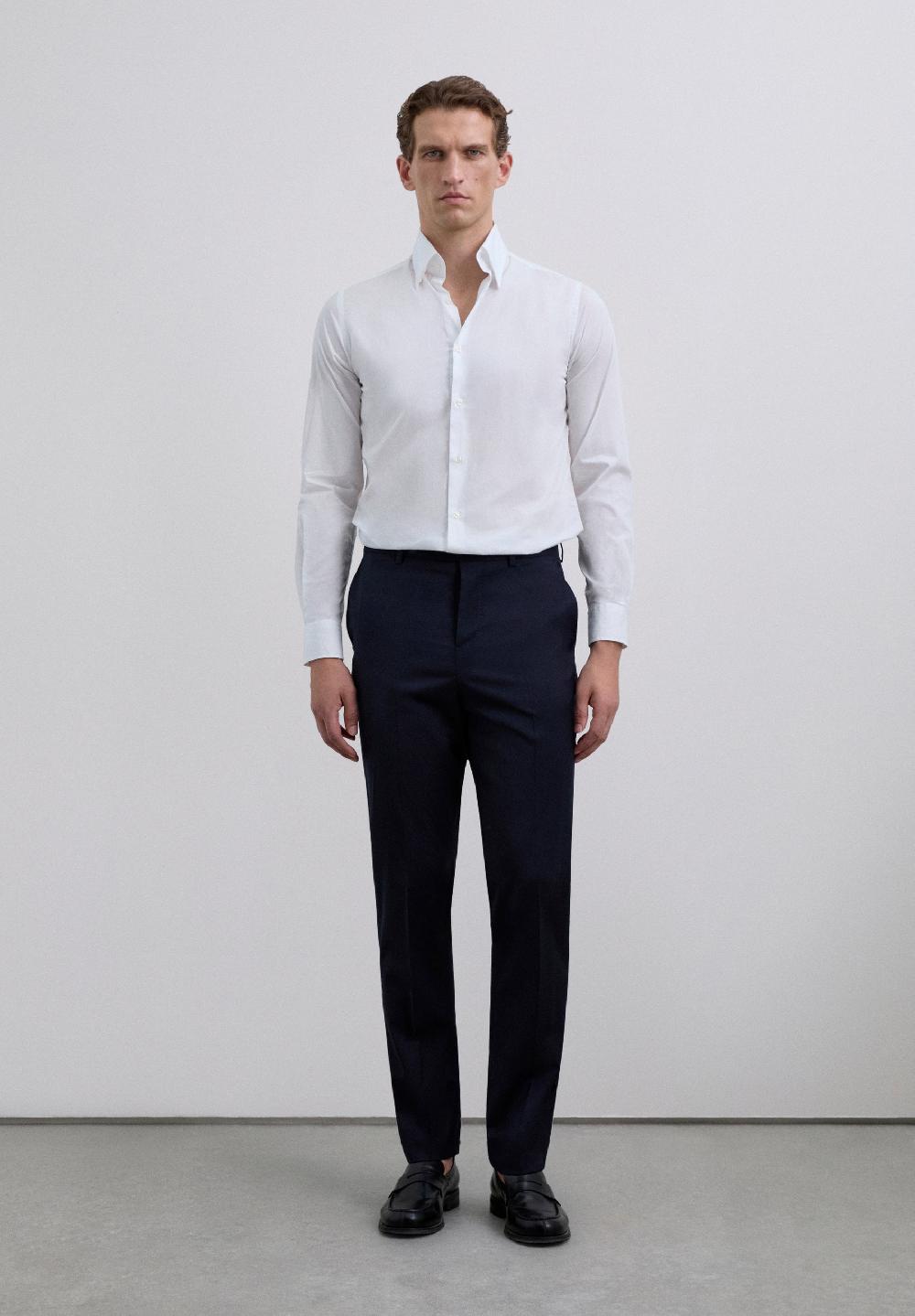 Scalpers SMART TROUSERS WITH DARTS NAVY