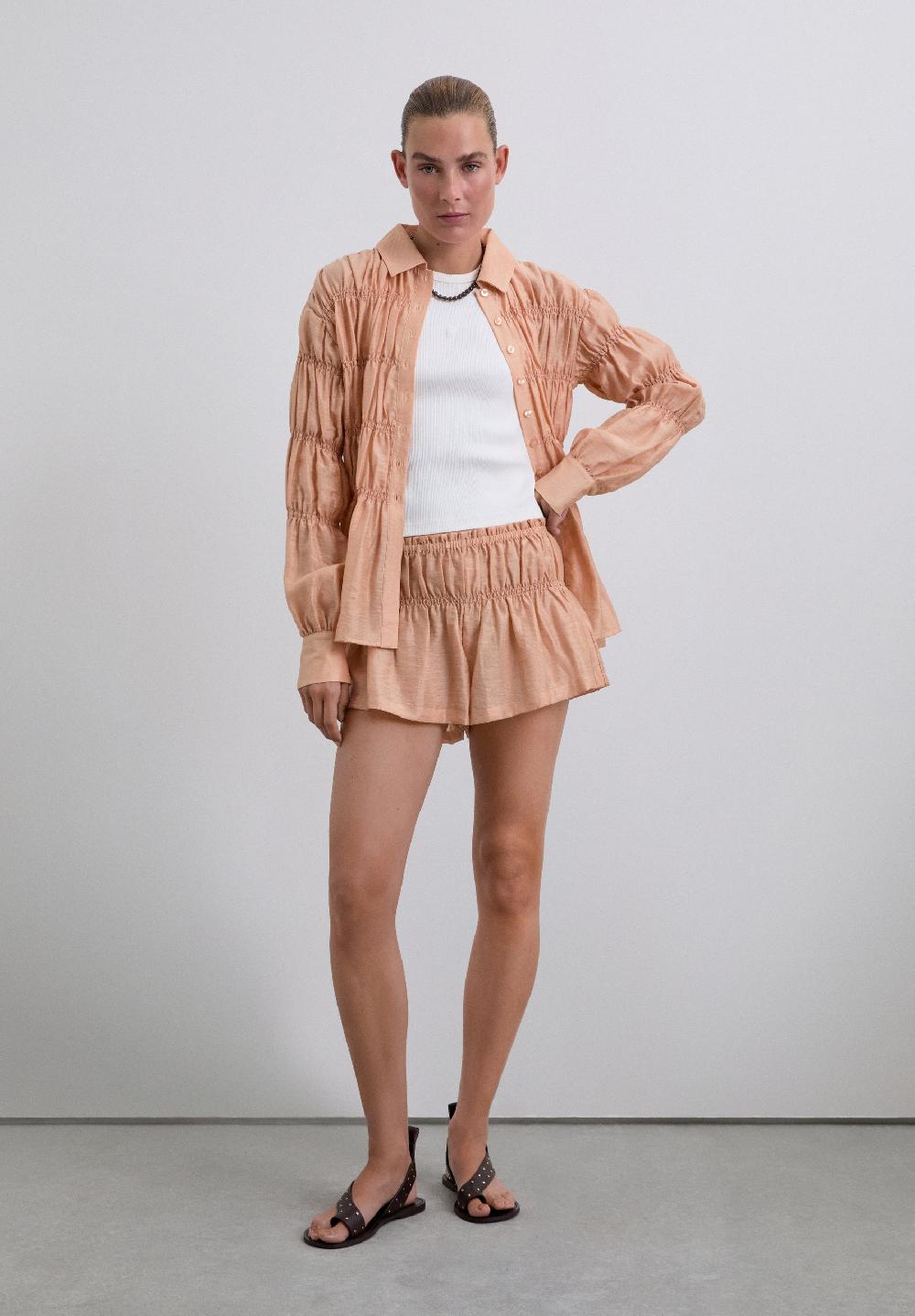 scalpers SMOCKED SHORTS BLUSH