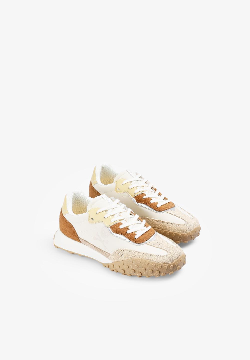 Scalpers SNEAKERS WITH SIDE SKULL CAMEL