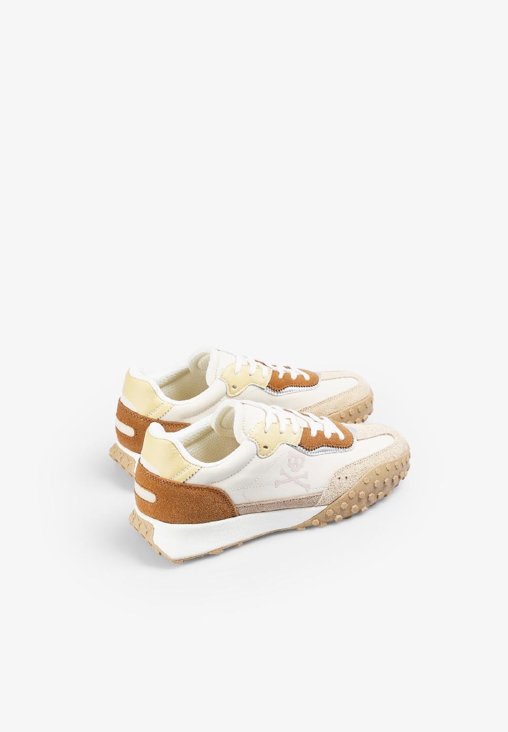 Scalpers SNEAKERS WITH SIDE SKULL CAMEL
