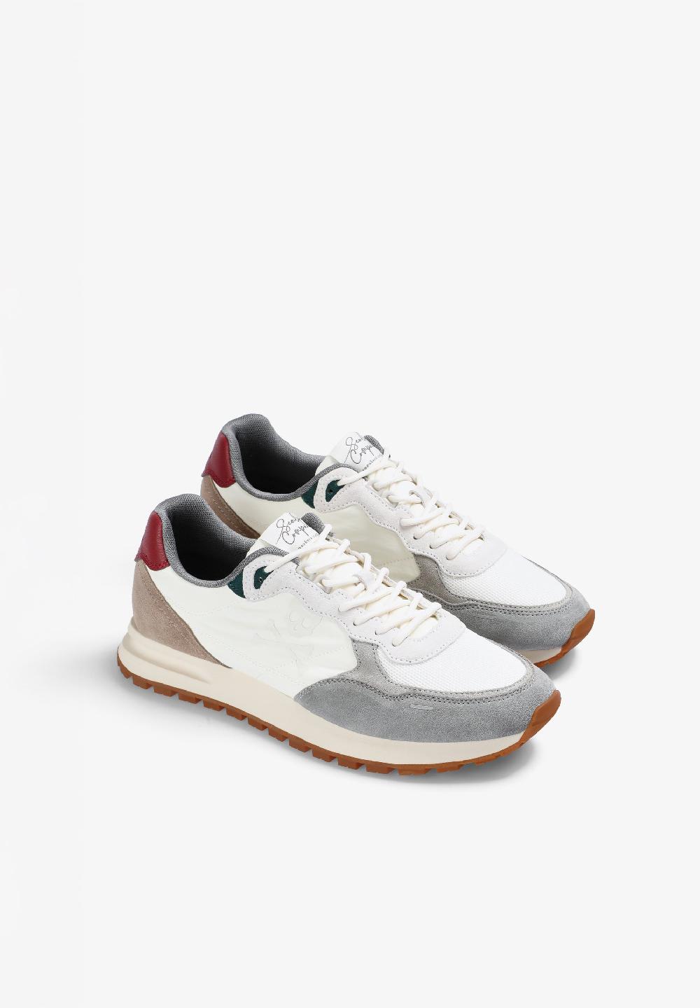 Scalpers SNEAKERS WITH SIDE SKULL CREAM/BURGUNDY