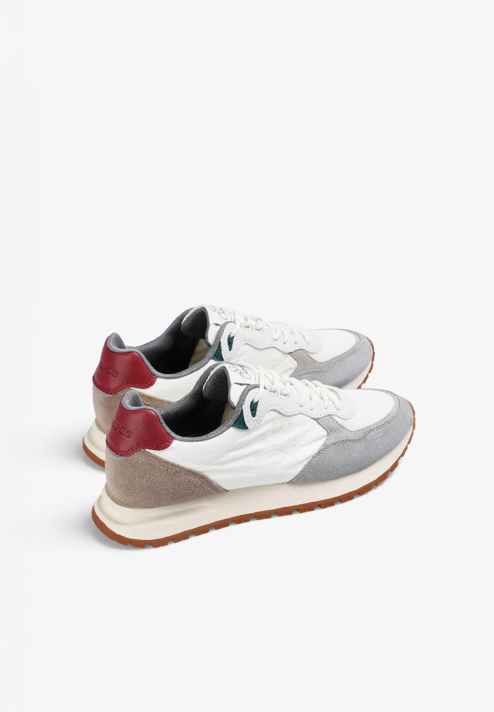 Scalpers SNEAKERS WITH SIDE SKULL CREAM/BURGUNDY