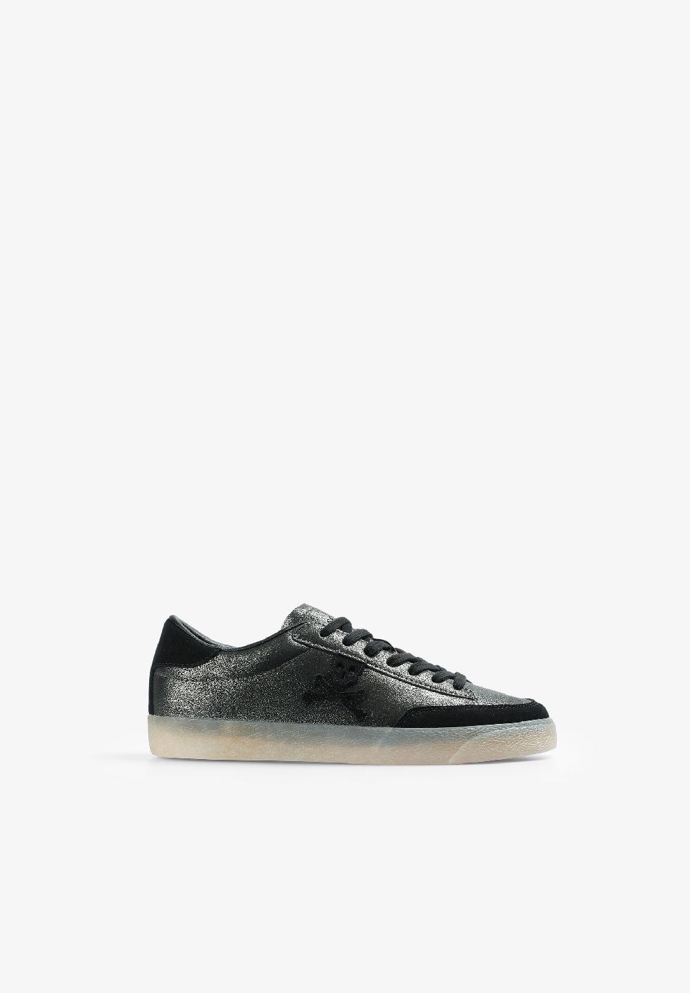 scalpers SNEAKERS WITH SIDE SKULL METALLIC BLACK