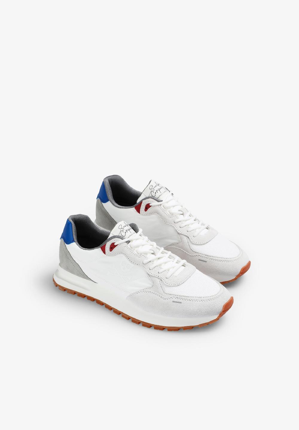 Scalpers SNEAKERS WITH SIDE SKULL WHITE/BLUE