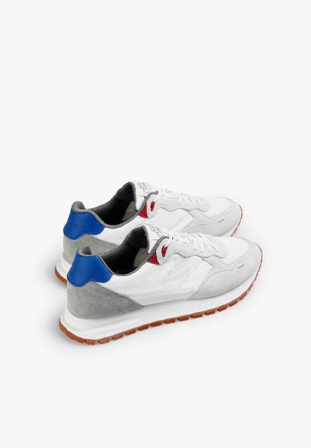 Scalpers SNEAKERS WITH SIDE SKULL WHITE/BLUE