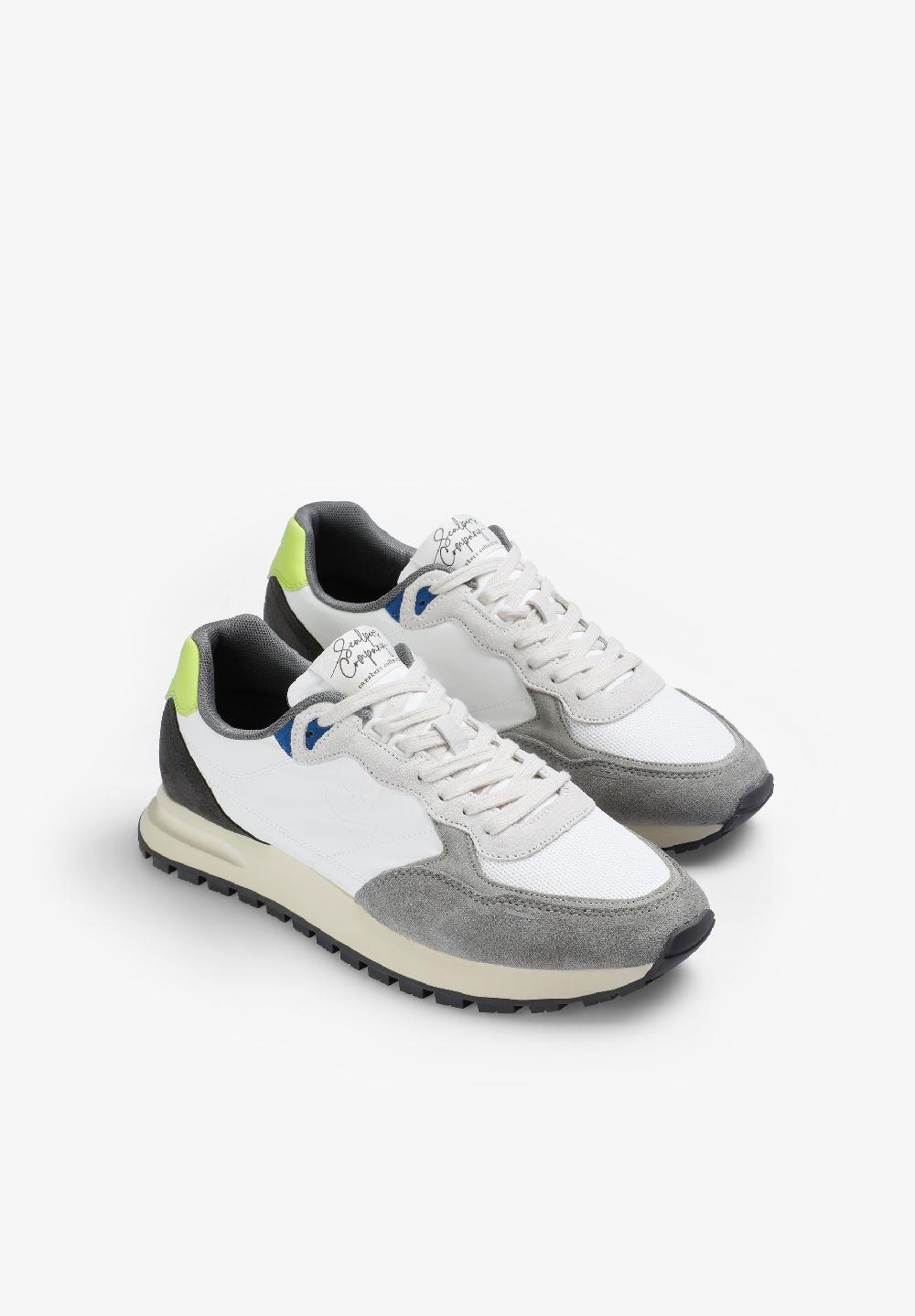 Scalpers SNEAKERS WITH SIDE SKULL WHITE/LIME