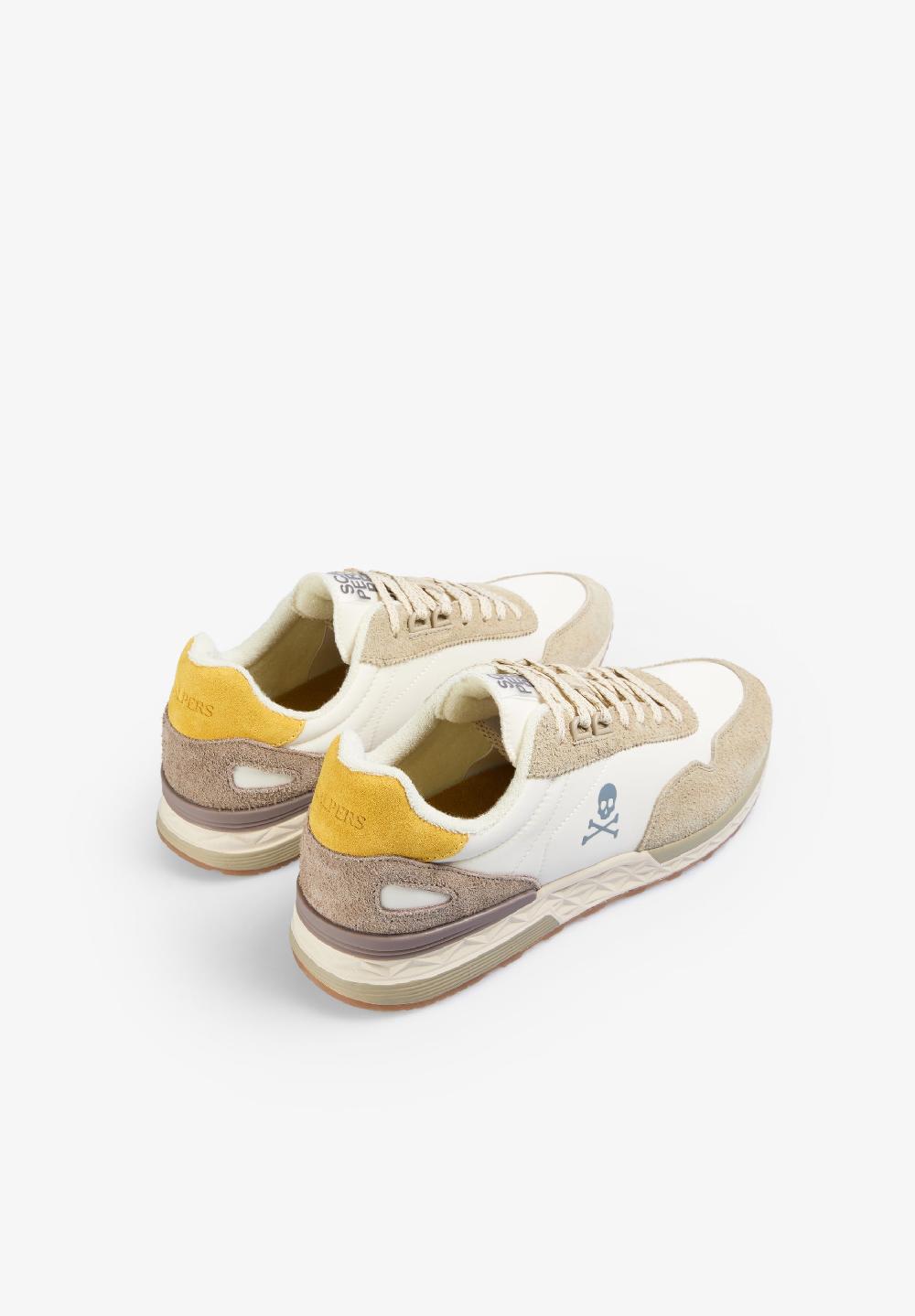 Scalpers SNEAKERS WITH SIDE SKULL YELLOW/BEIGE