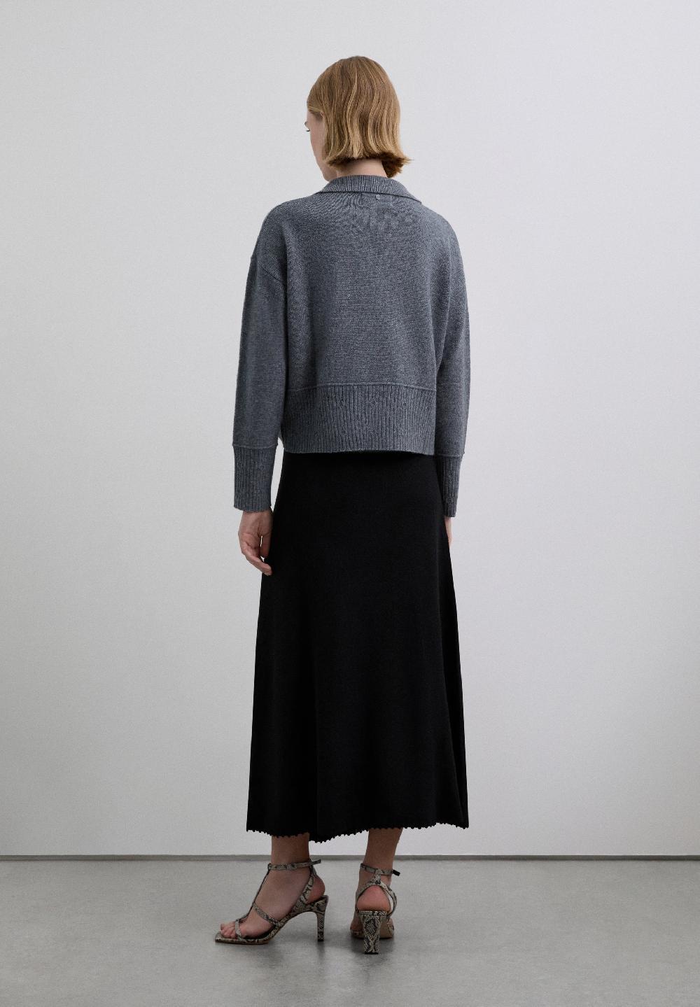 Scalpers SPECIAL FINISH ASYMMETRIC SKIRT BLACK