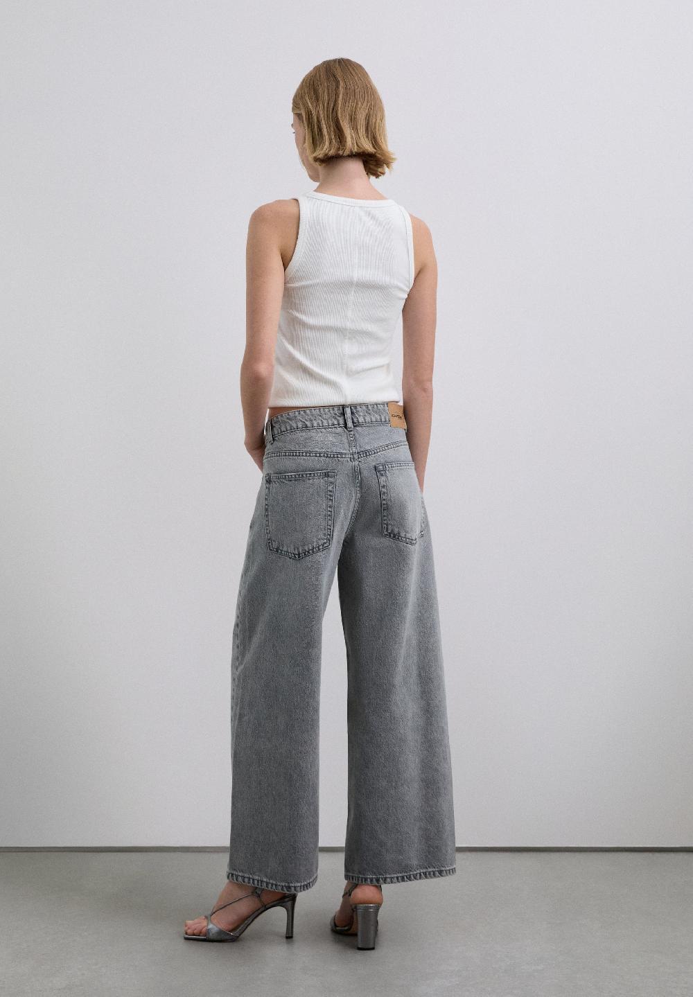 Scalpers STRAIGHT JEANS WITH STUDS MEDIUM GREY