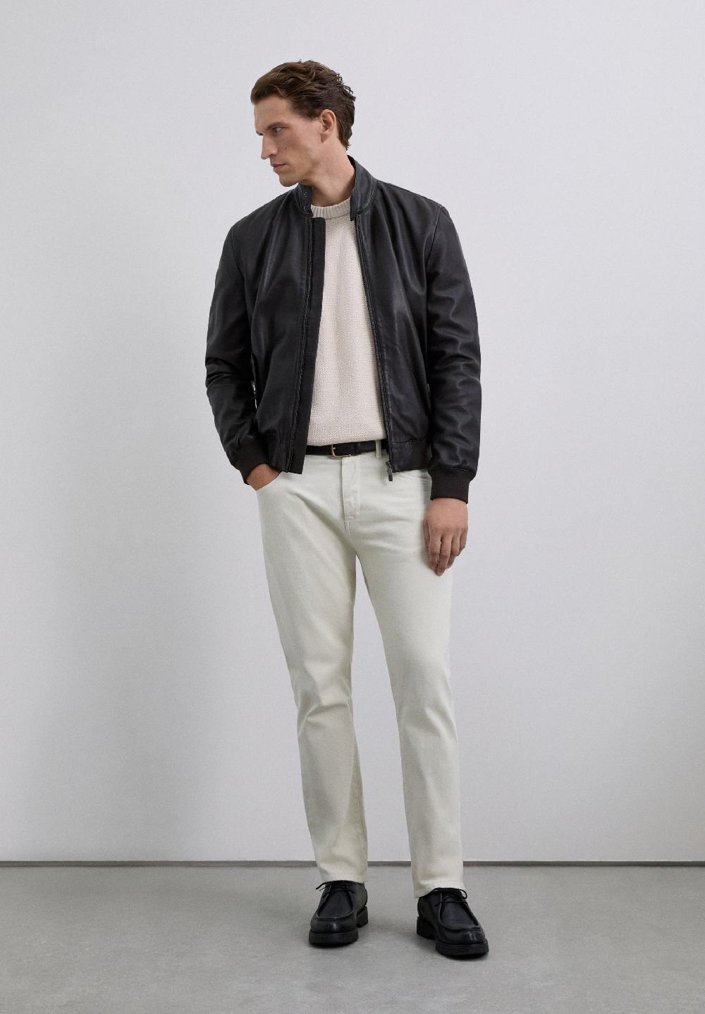 scalpers STRAIGHT LOGO TROUSERS ECRU