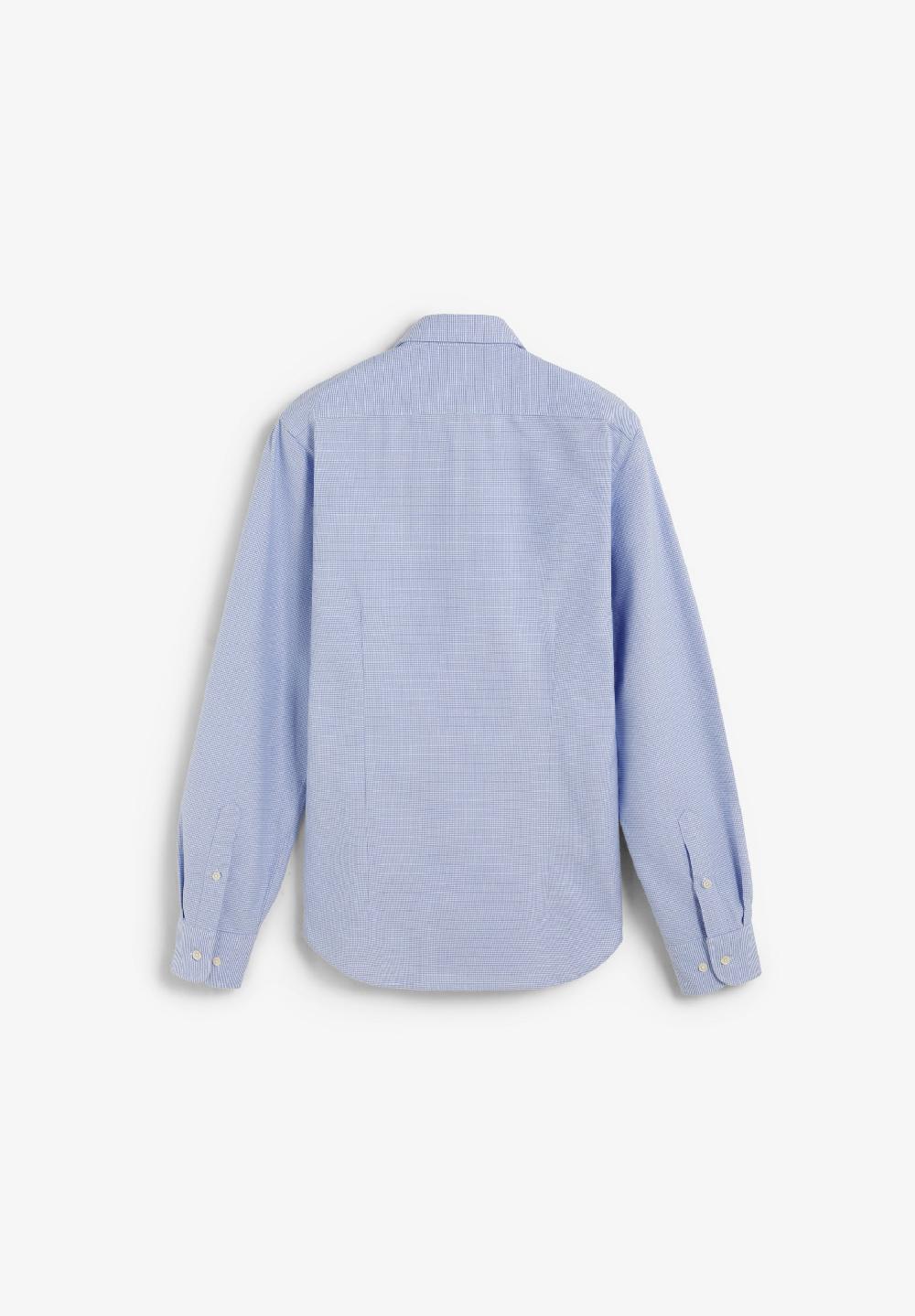 Scalpers STRIPED COTTON SHIRT BLUE CHECK