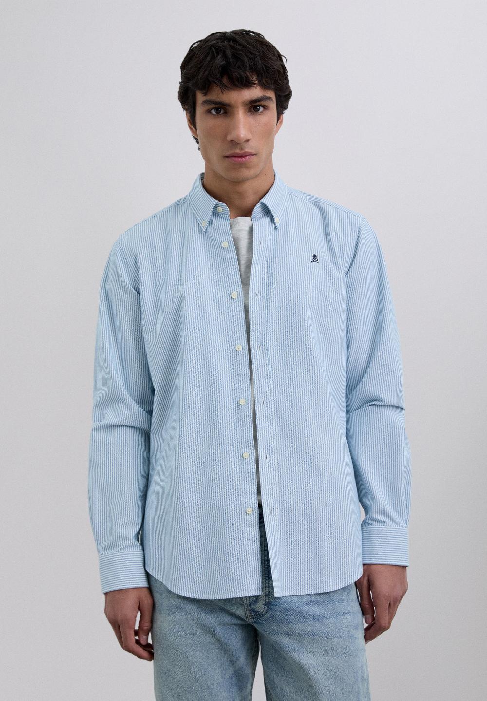 Scalpers STRIPED OXFORD SHIRT DUCK STRIPES