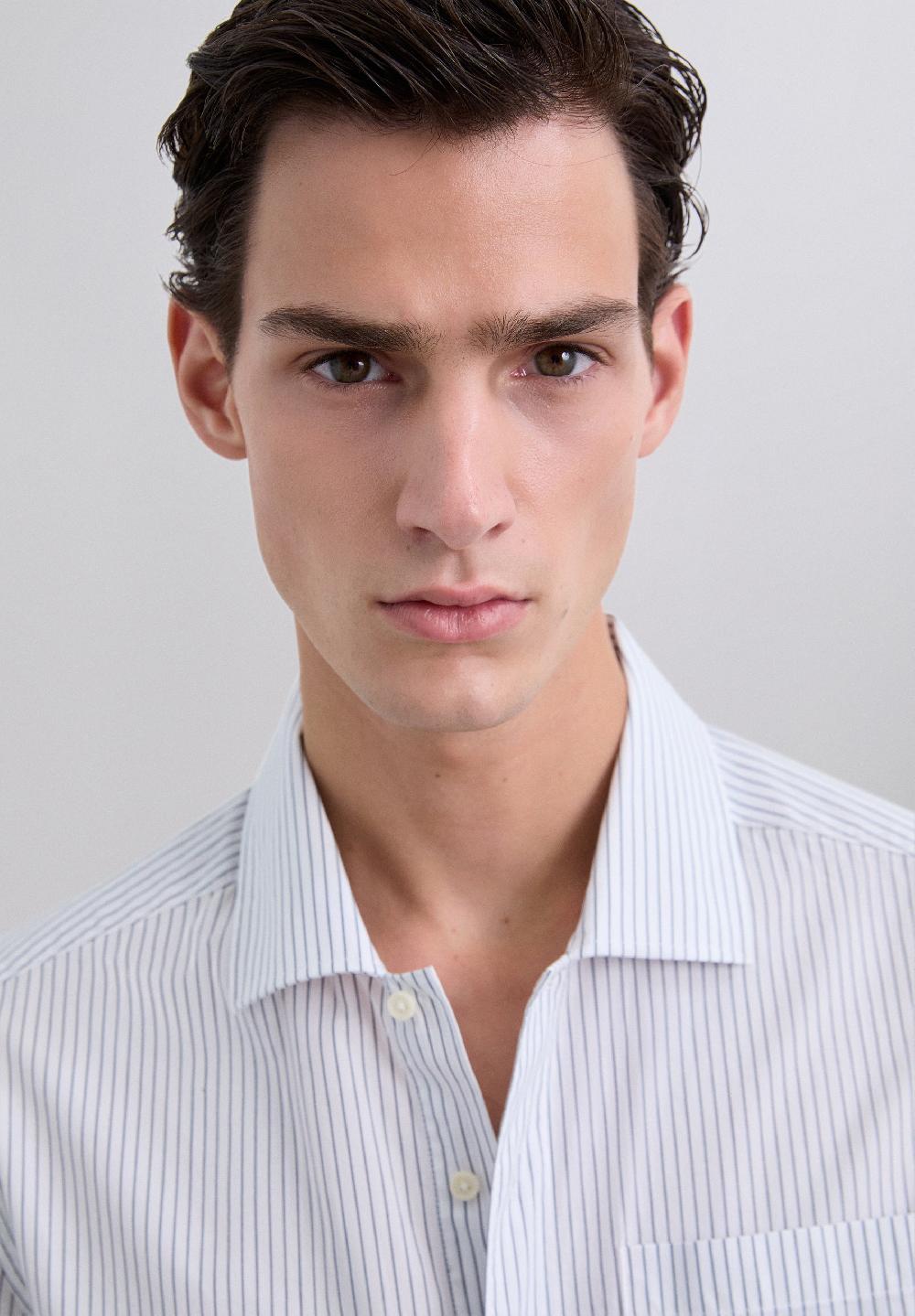 Scalpers STRIPED POCKET SHIRT BLUE STRIPES