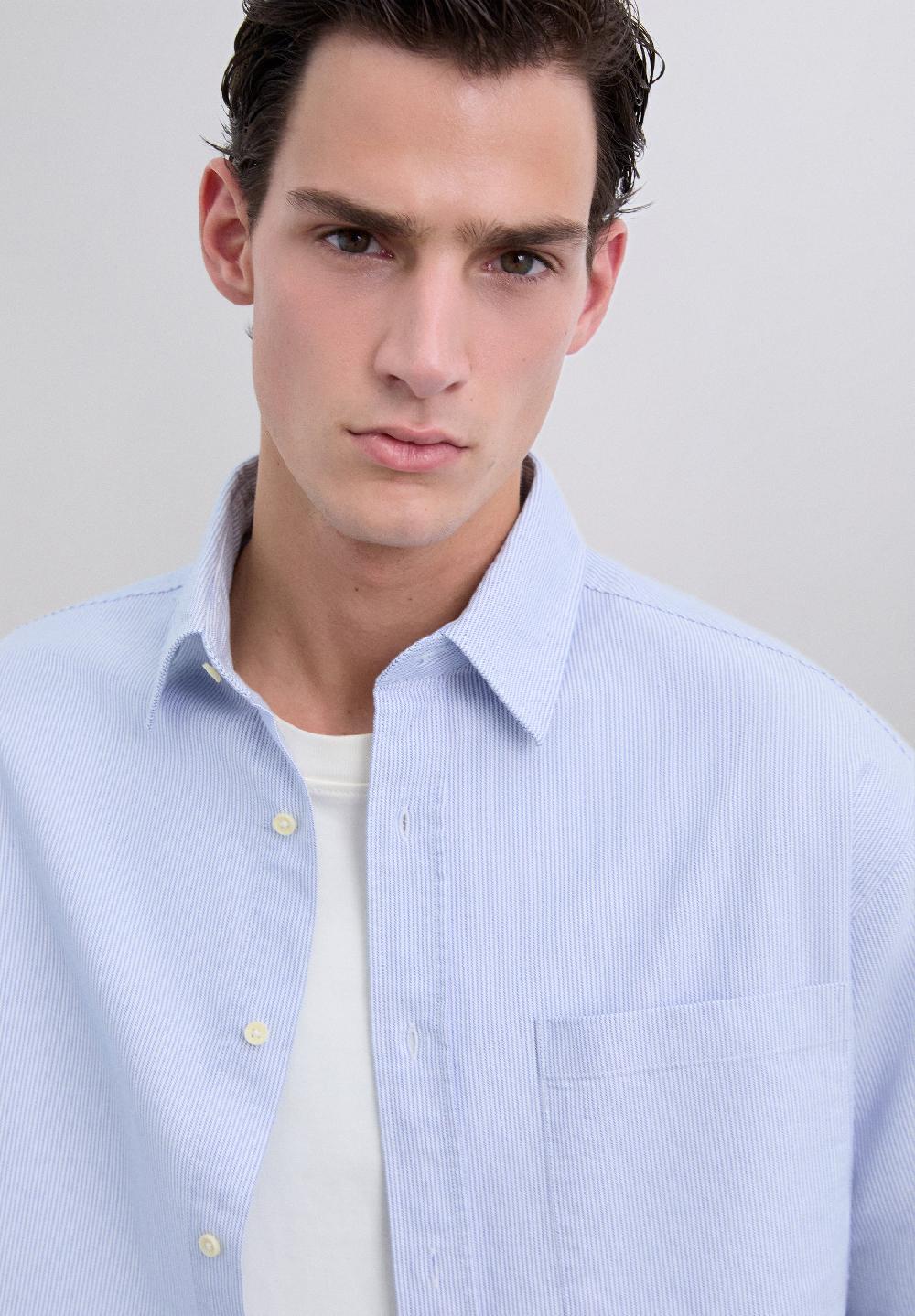 Scalpers STRIPED SKULL SHIRT BLUE STRIPES