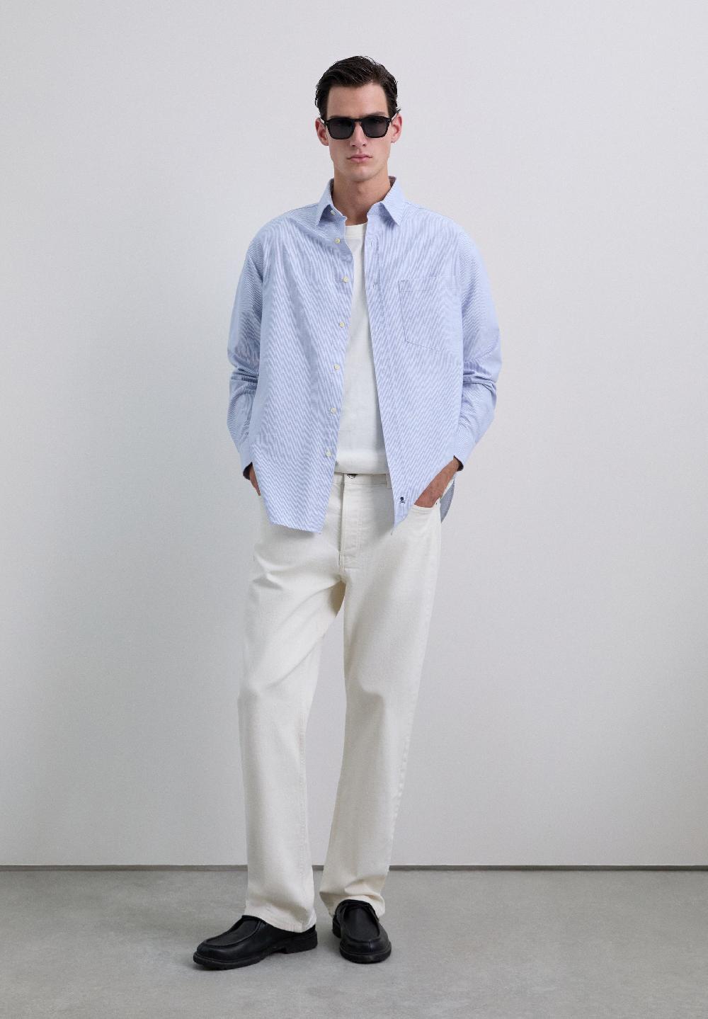 Scalpers STRIPED SKULL SHIRT BLUE STRIPES