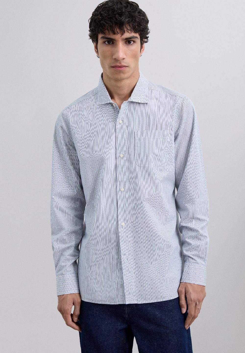 scalpers STRIPED SKULL SHIRT BROWN STRIPES