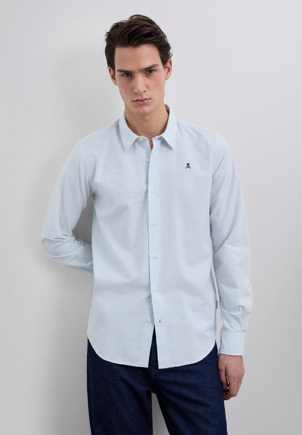 Scalpers STRIPED SKULL SHIRT WHITE STRIPES