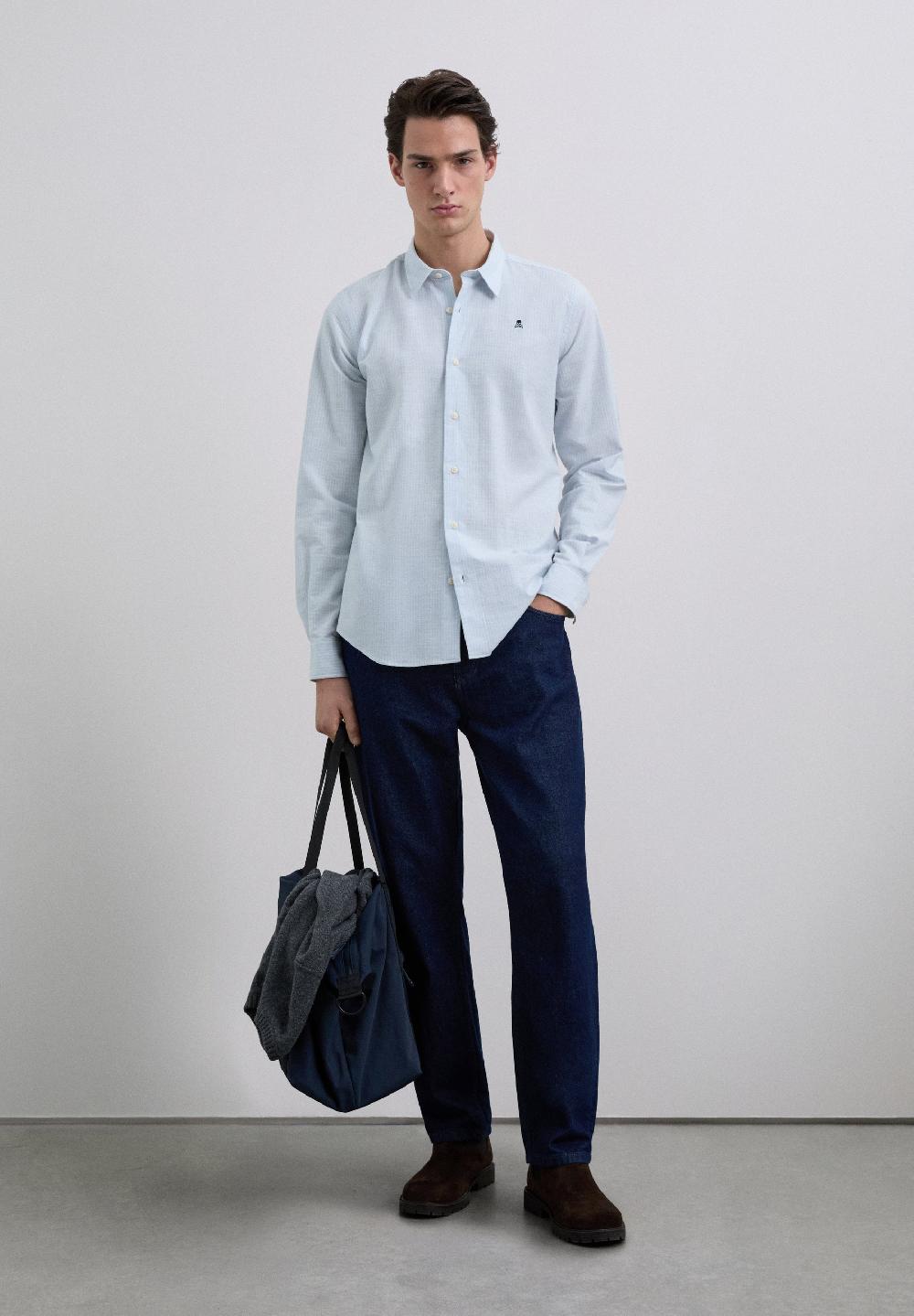 scalpers STRIPED SKULL SHIRT WHITE STRIPES