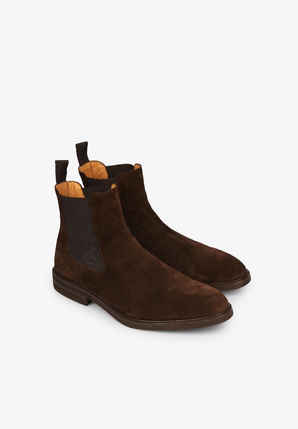 Scalpers SUEDE CHELSEA ANKLE BOOTS BROWN