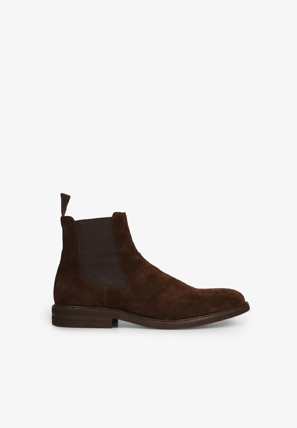 scalpers SUEDE CHELSEA ANKLE BOOTS BROWN