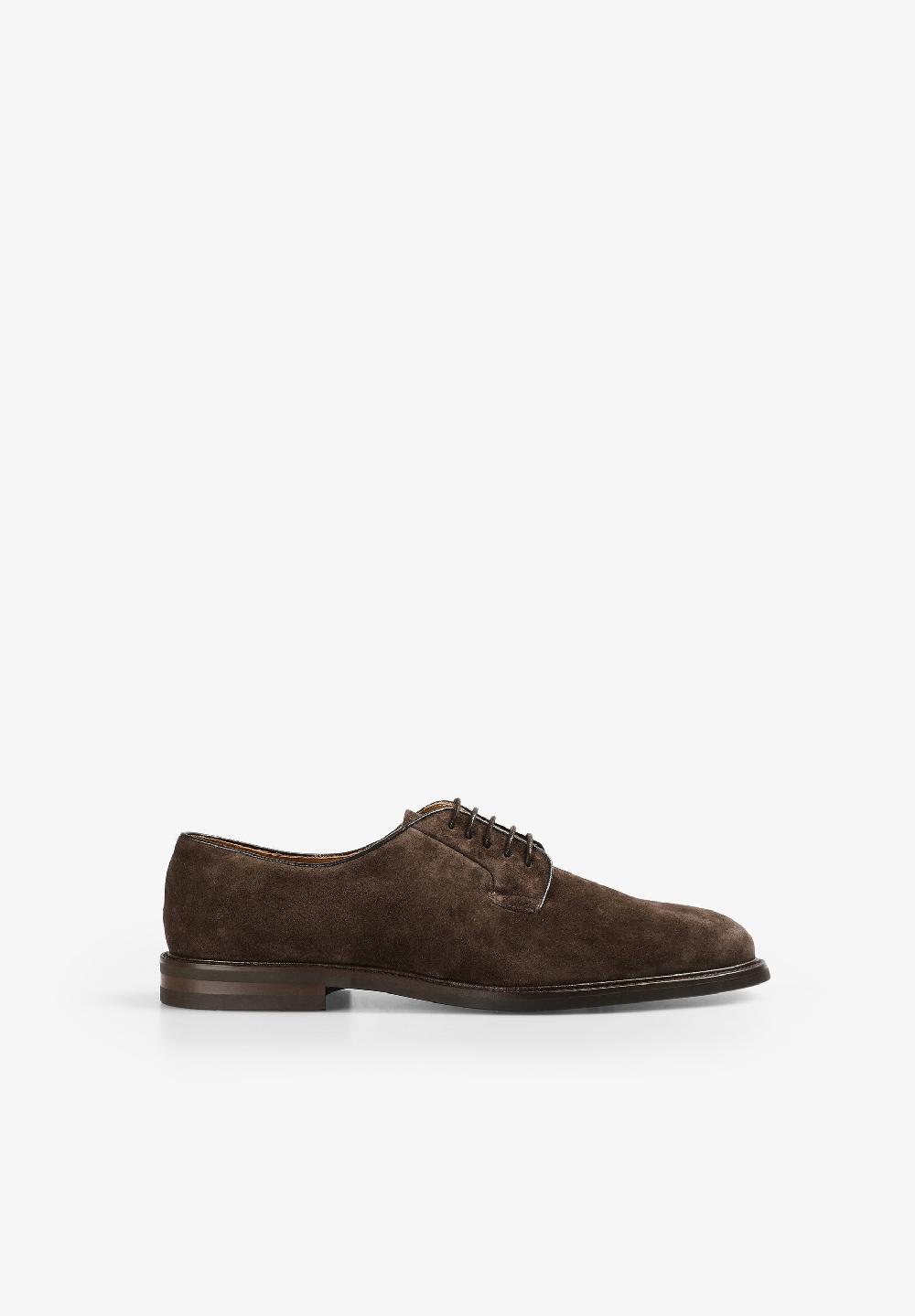Scalpers SUEDE DERBY SHOES DARK BROWN