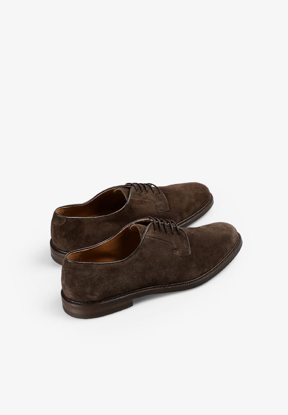 Scalpers SUEDE DERBY SHOES DARK BROWN