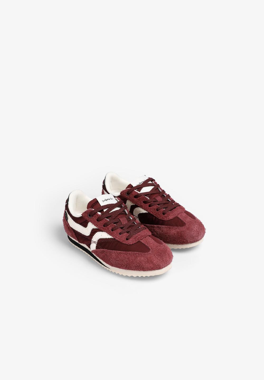 Scalpers SUEDE RETRO SNEAKERS BURGUNDY