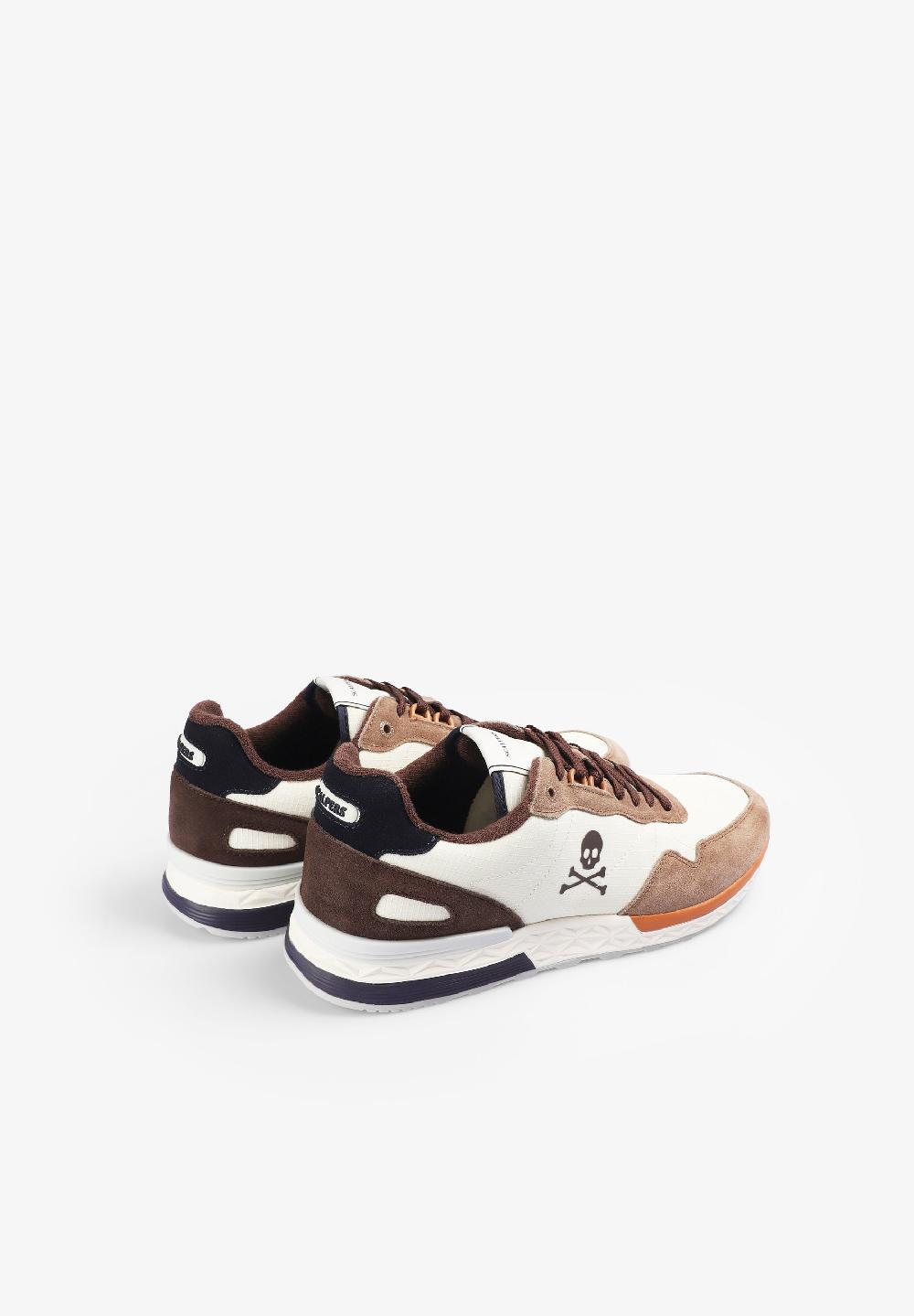 Scalpers SUEDE SNEAKERS WITH SKULL BLUE/SAND