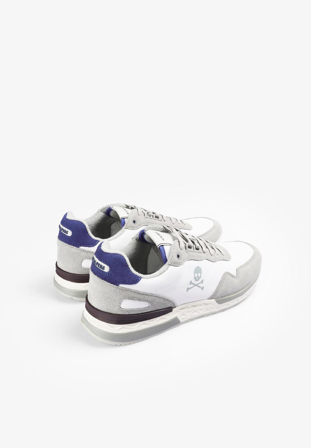 Scalpers SUEDE SNEAKERS WITH SKULL BLUE/WHITE