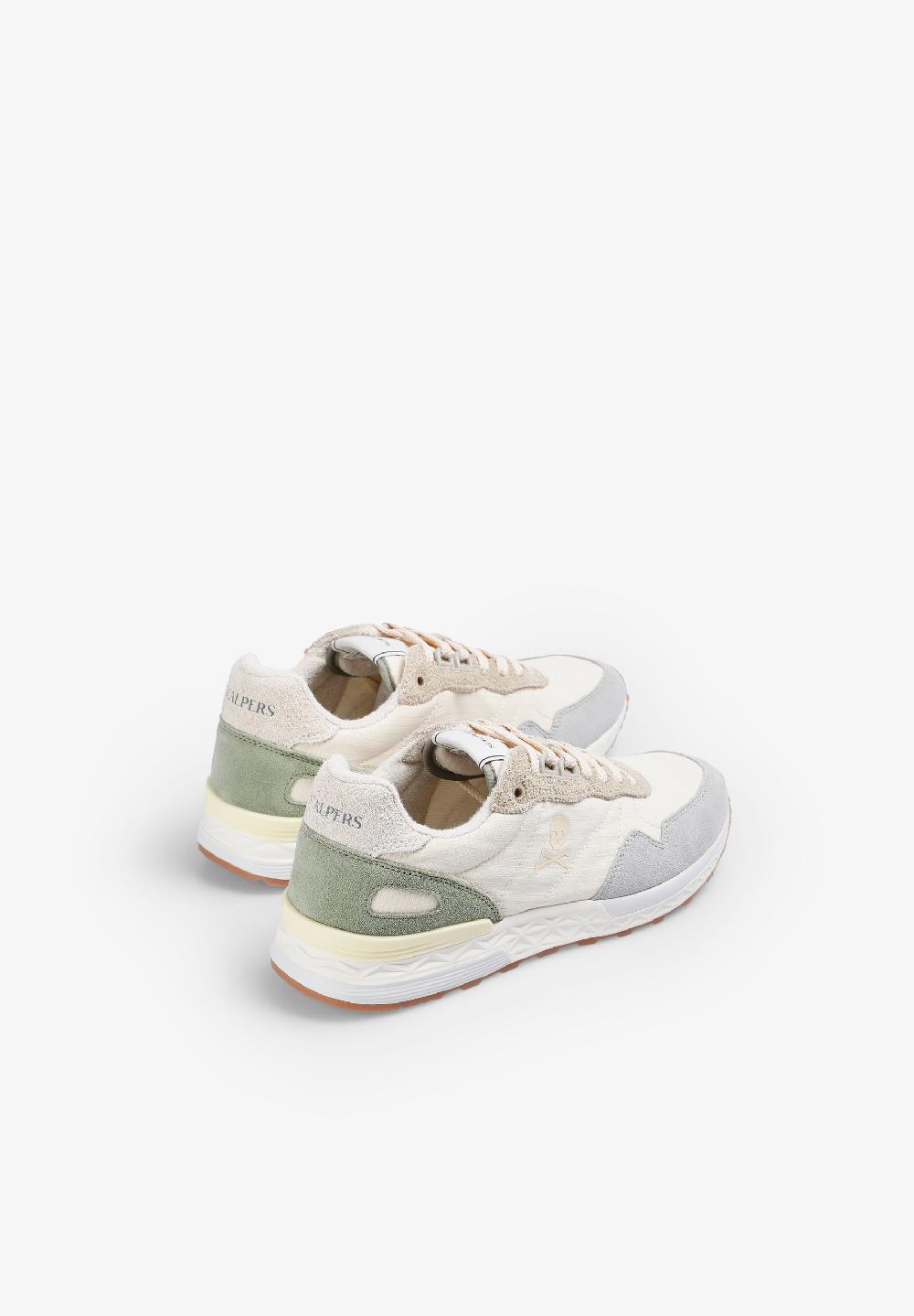 Scalpers SUEDE SNEAKERS WITH SKULL ECRU/KHAKI