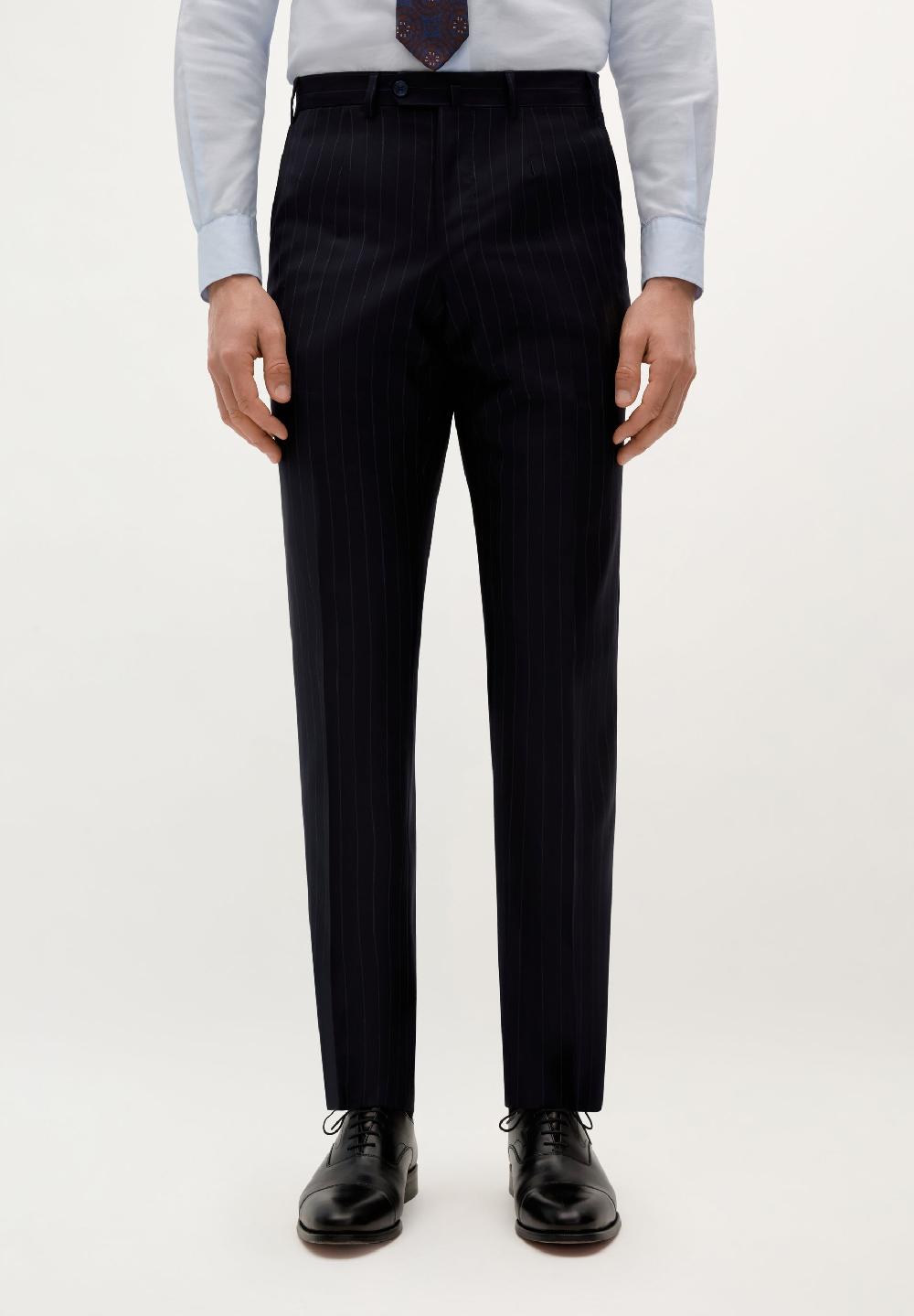 Scalpers SUIT PINSTRIPE TROUSERS NAVY STRIPES