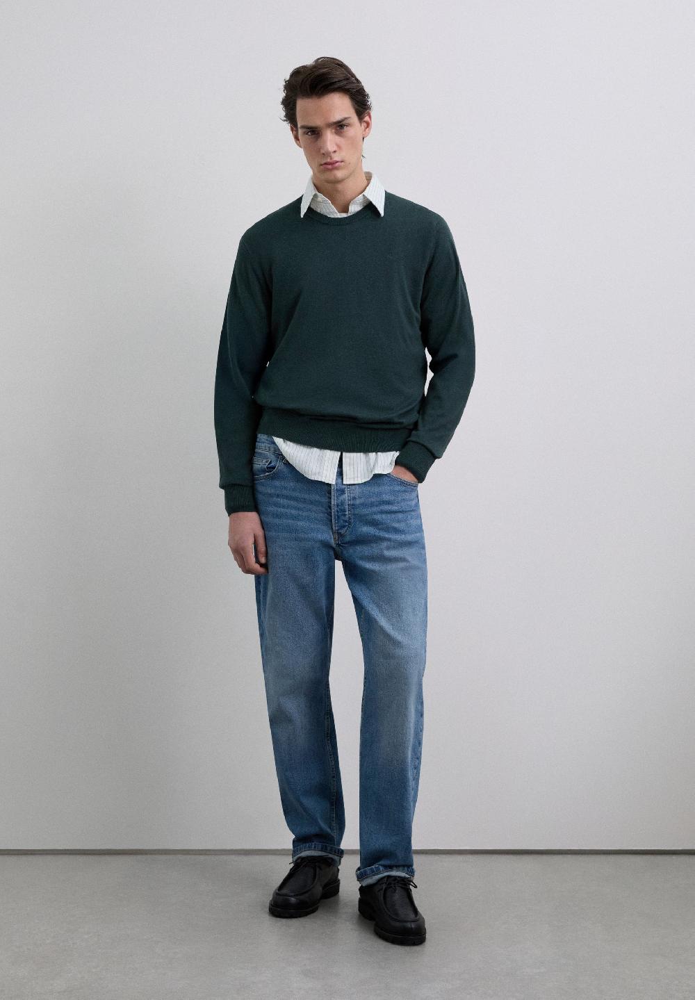 Scalpers SWEATER WITH EMBROIDERED SKULL DARK GREEN