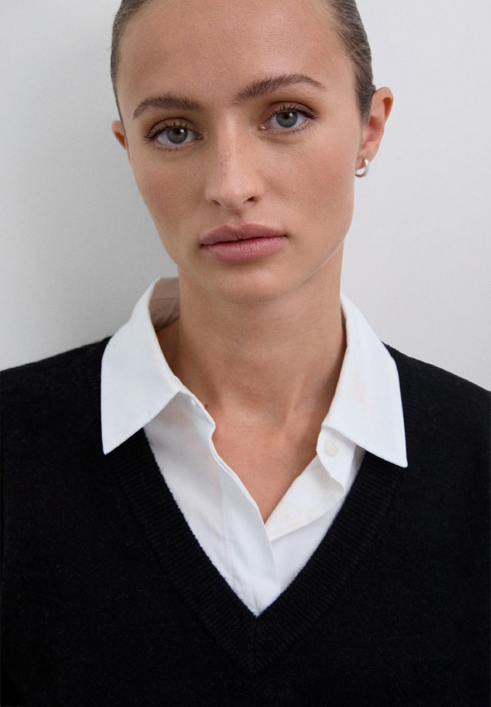 Scalpers SWEATER WITH PUFFED SLEEVES BLACK