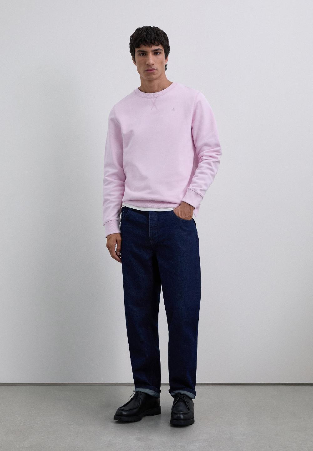 Scalpers SWEATSHIRT WITH EMBROIDERED SKULL PINK