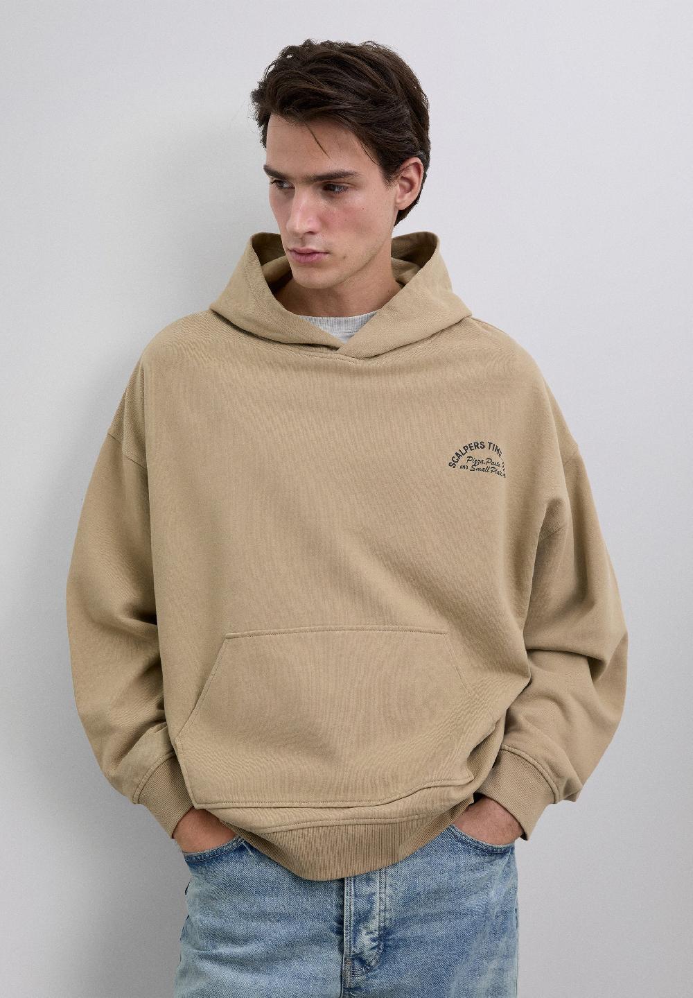 Scalpers SWEATSHIRT WITH LOGO PRINT CAMEL