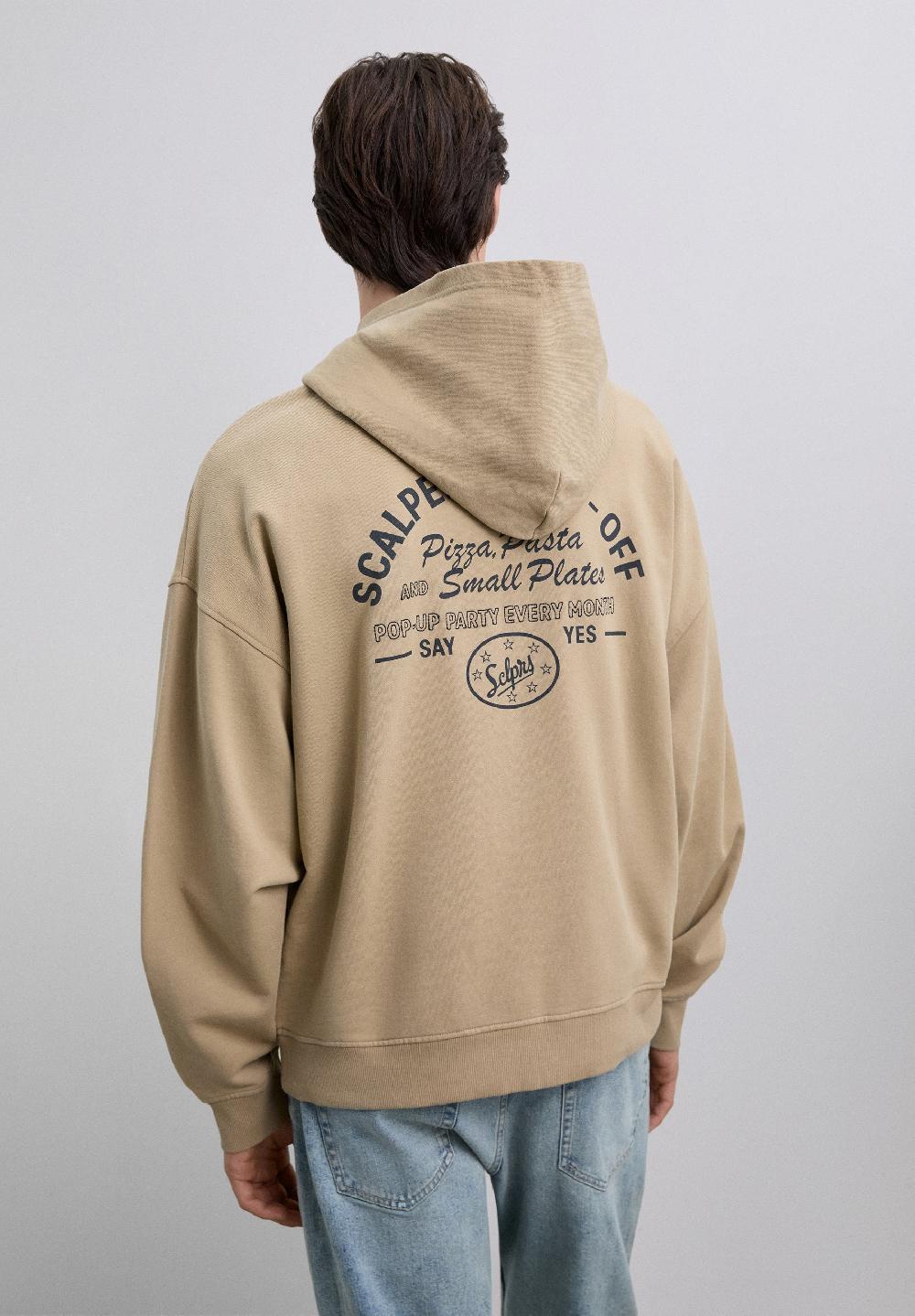 scalpers SWEATSHIRT WITH LOGO PRINT CAMEL