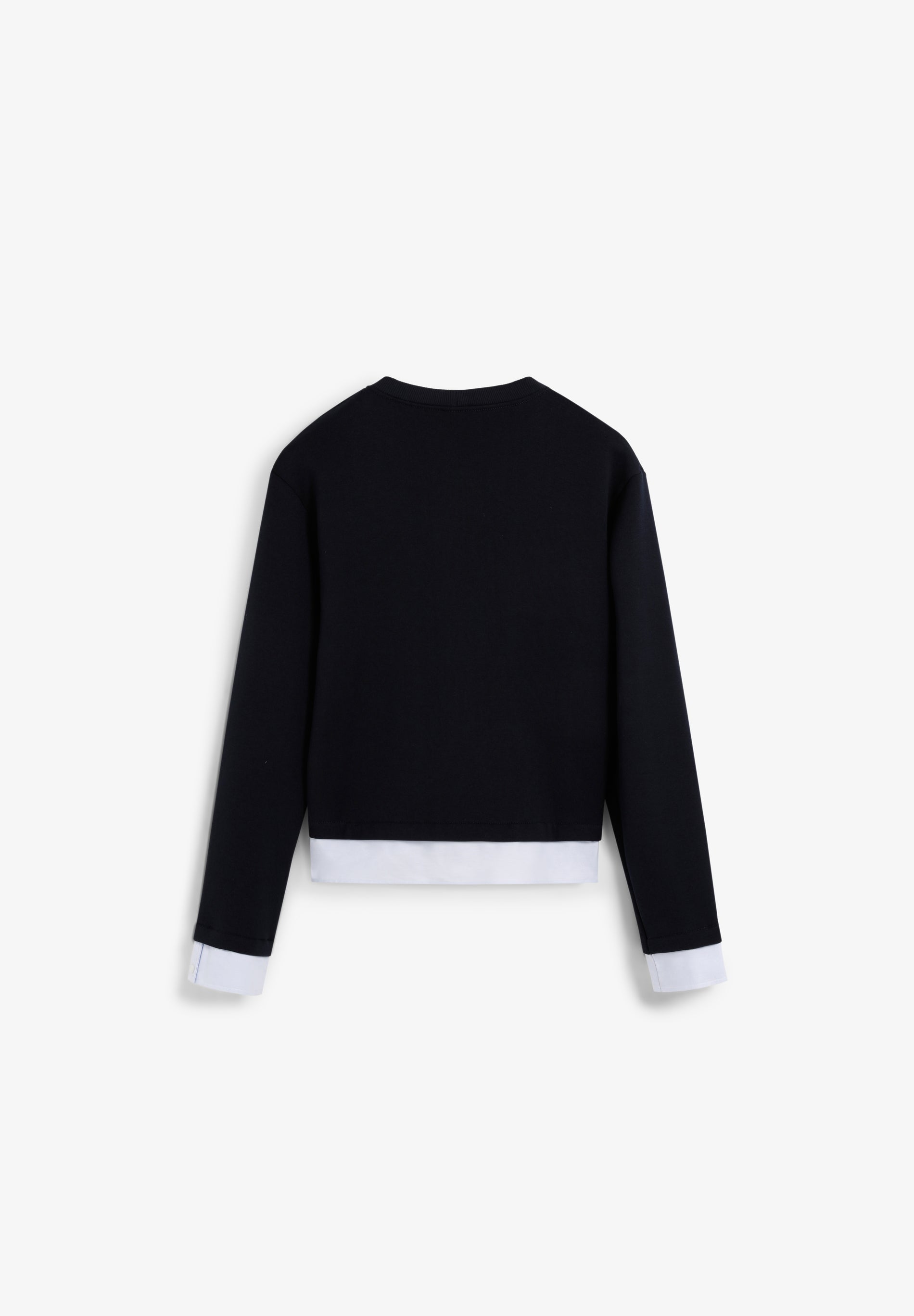 Scalpers SWEATSHIRT WITH SHIRT DETAIL NAVY