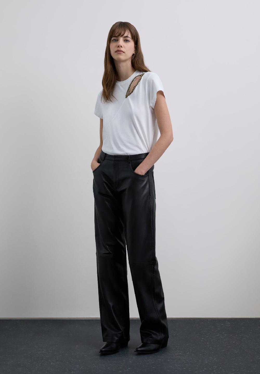 Scalpers T-SHIRT WITH CUT-OUT DETAIL WHITE