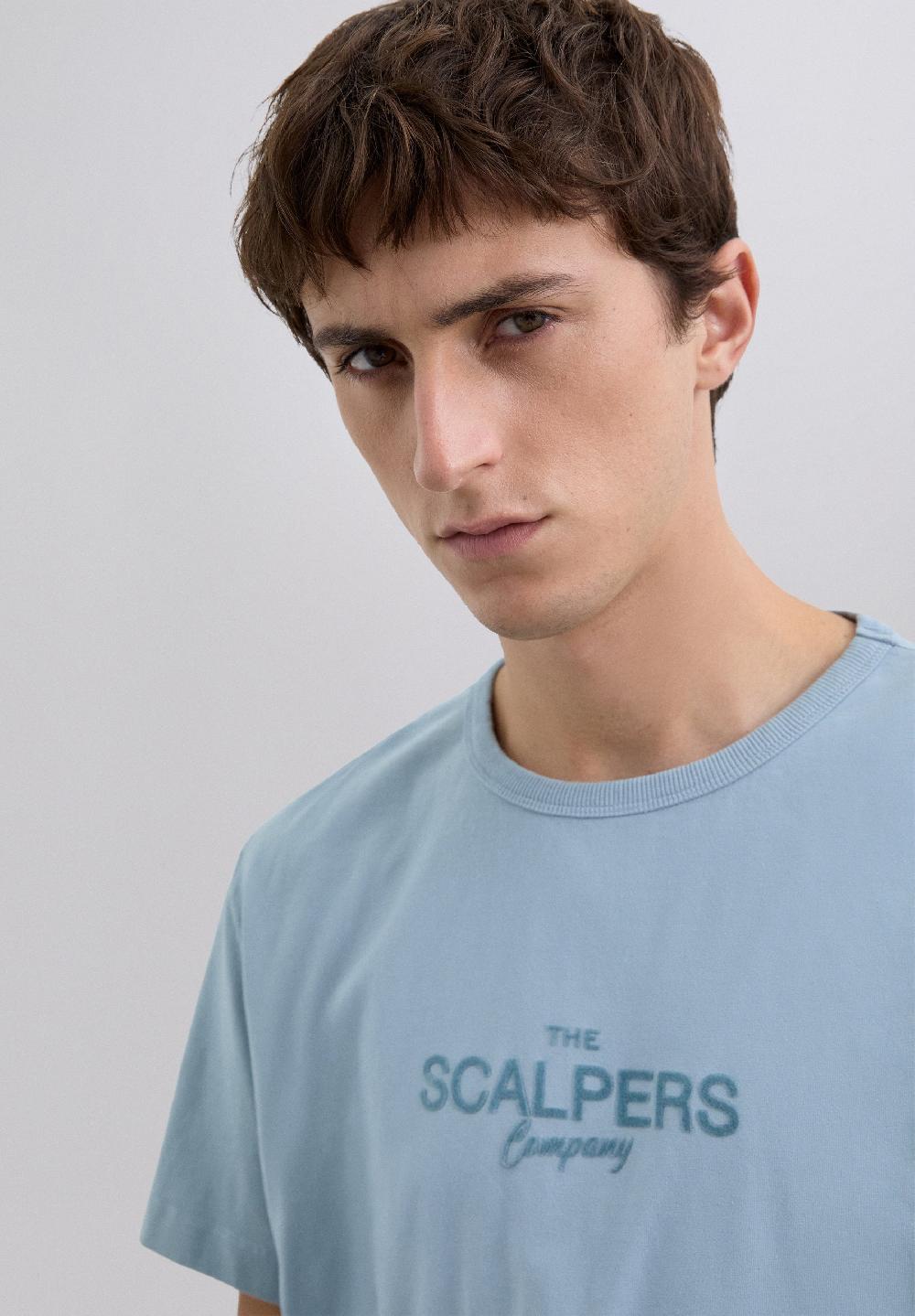 Scalpers T-SHIRT WITH FRONT LOGO LIGHT DUCK