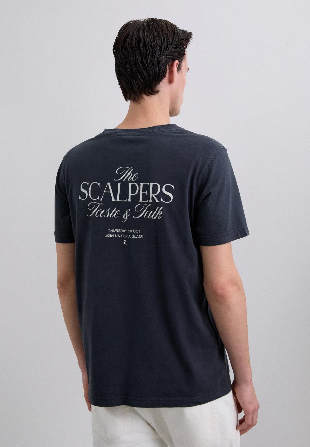 Scalpers T-SHIRT WITH LOGO PRINT ANTHRACITE